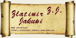 Zlatimir Jakupi vizit kartica